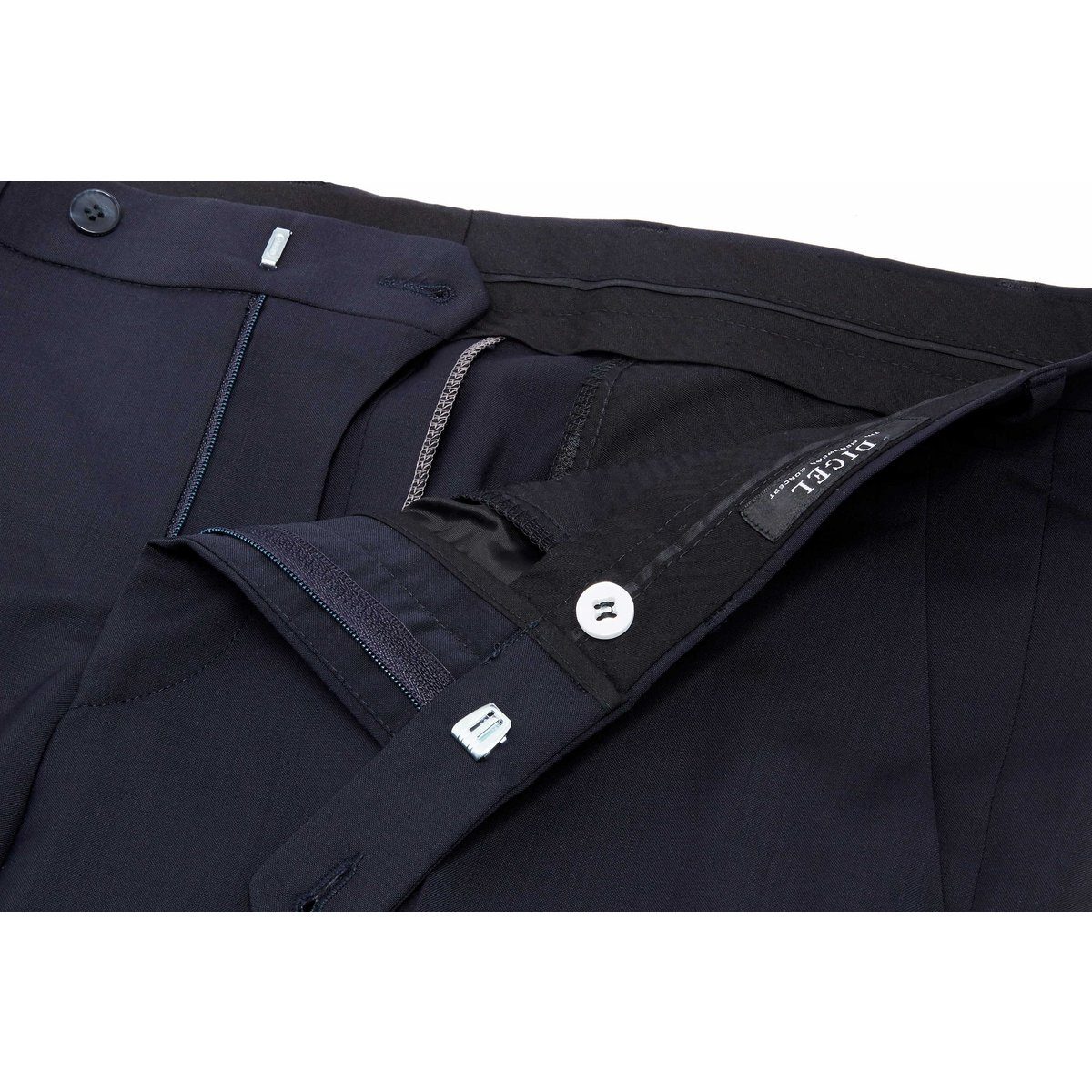 Digel Anzughose blau regular Angabe) (1-tlg., 24 fit keine blau