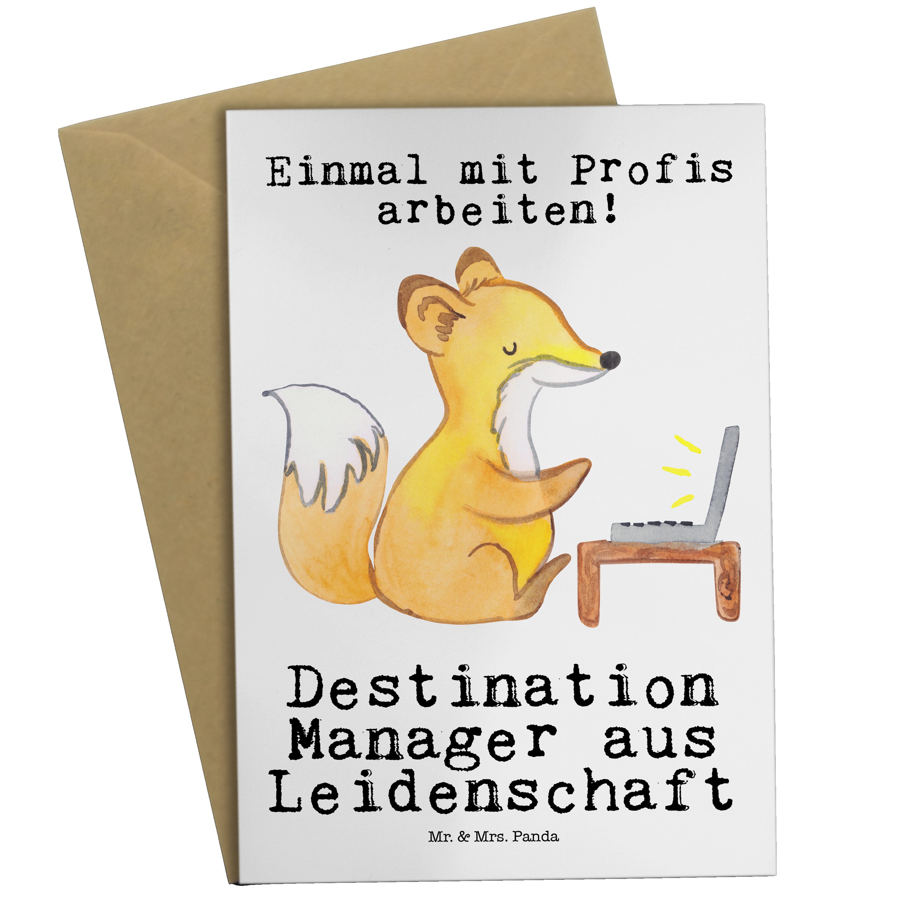 Geschenk, Einlad & Karte, Panda - Leidenschaft Grußkarte aus Manager Mrs. Weiß Destination - Mr.