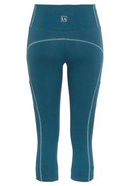 LASCANA ACTIVE Caprileggings -Sporthose mit Kontrastnähten und breitem Bund