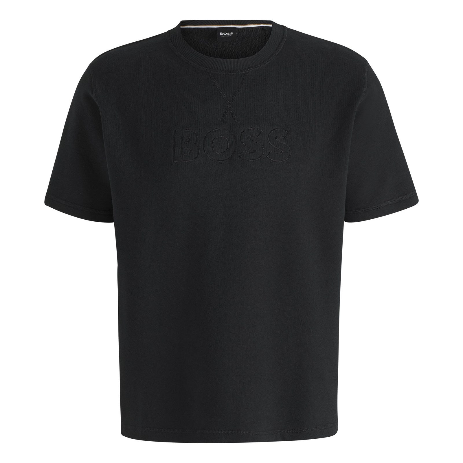 BOSS Kurzarmshirt David T-Shirt mit aufgesticktem Markenschriftzug