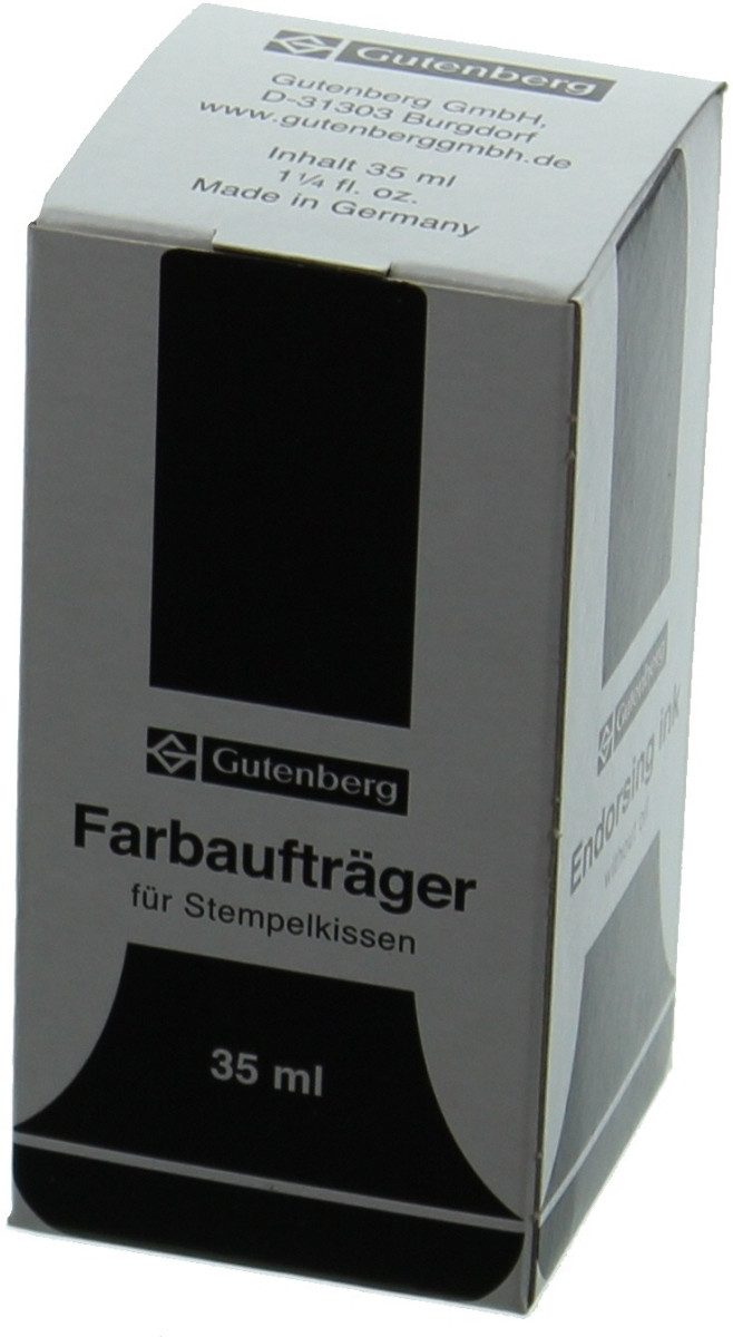 Gutenberg Stempel Stempelfarbe ohne Öl 35ml schwarz