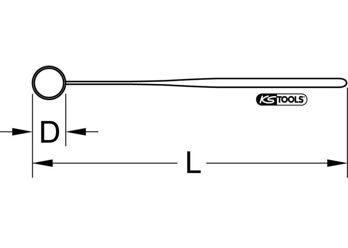 KS Tools Pinzette Suchspiegel mit Schutzisolierung 54 mm 4-fache Vergrößerung XN10956