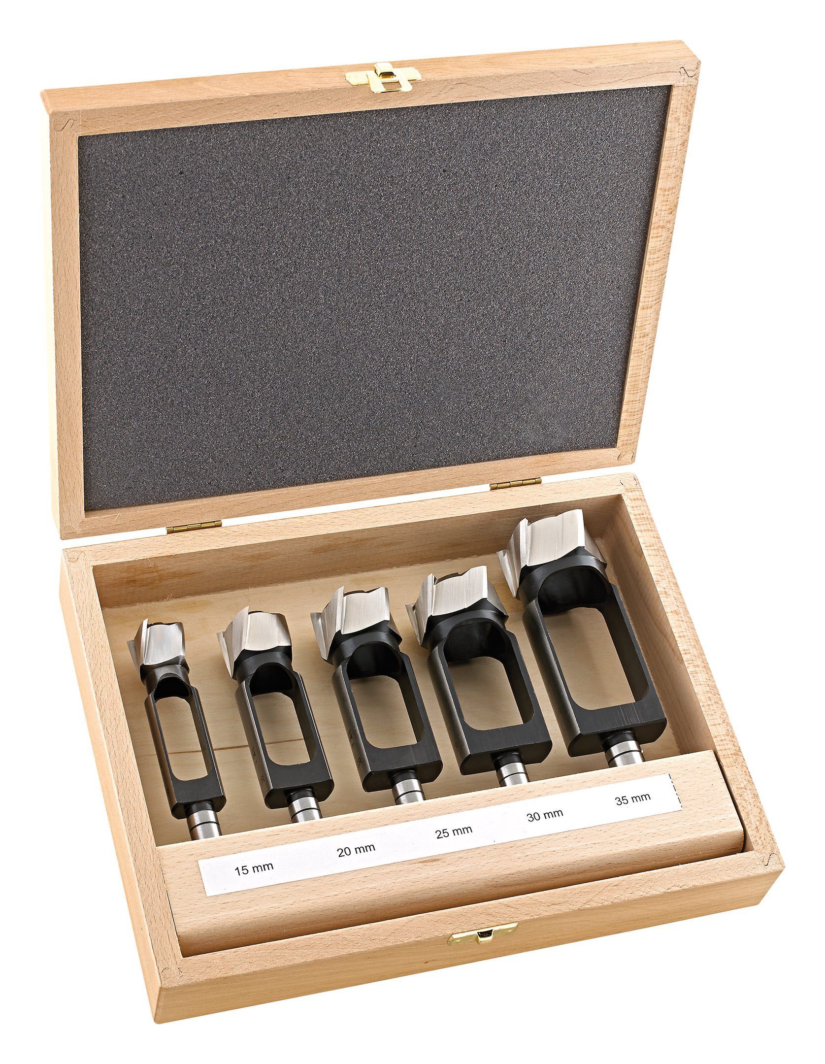 Fisch Holzbohrer, (5-tlg), Zapfenschneidersatz 5tlg. 15-35 mm HSS