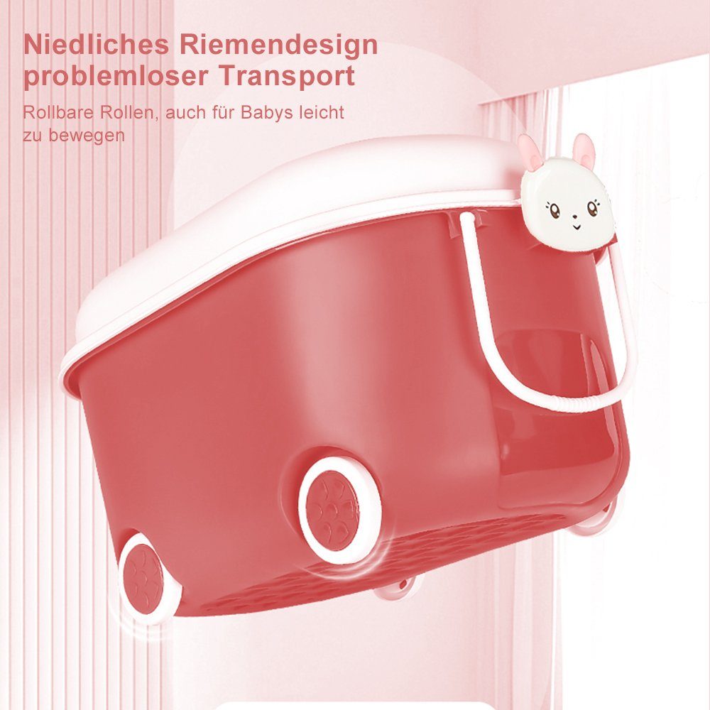 Creliv Spielzeugtruhe Spielzeugboxen Set 3er – stapelbare Kisten mit Deckel für Kinder
