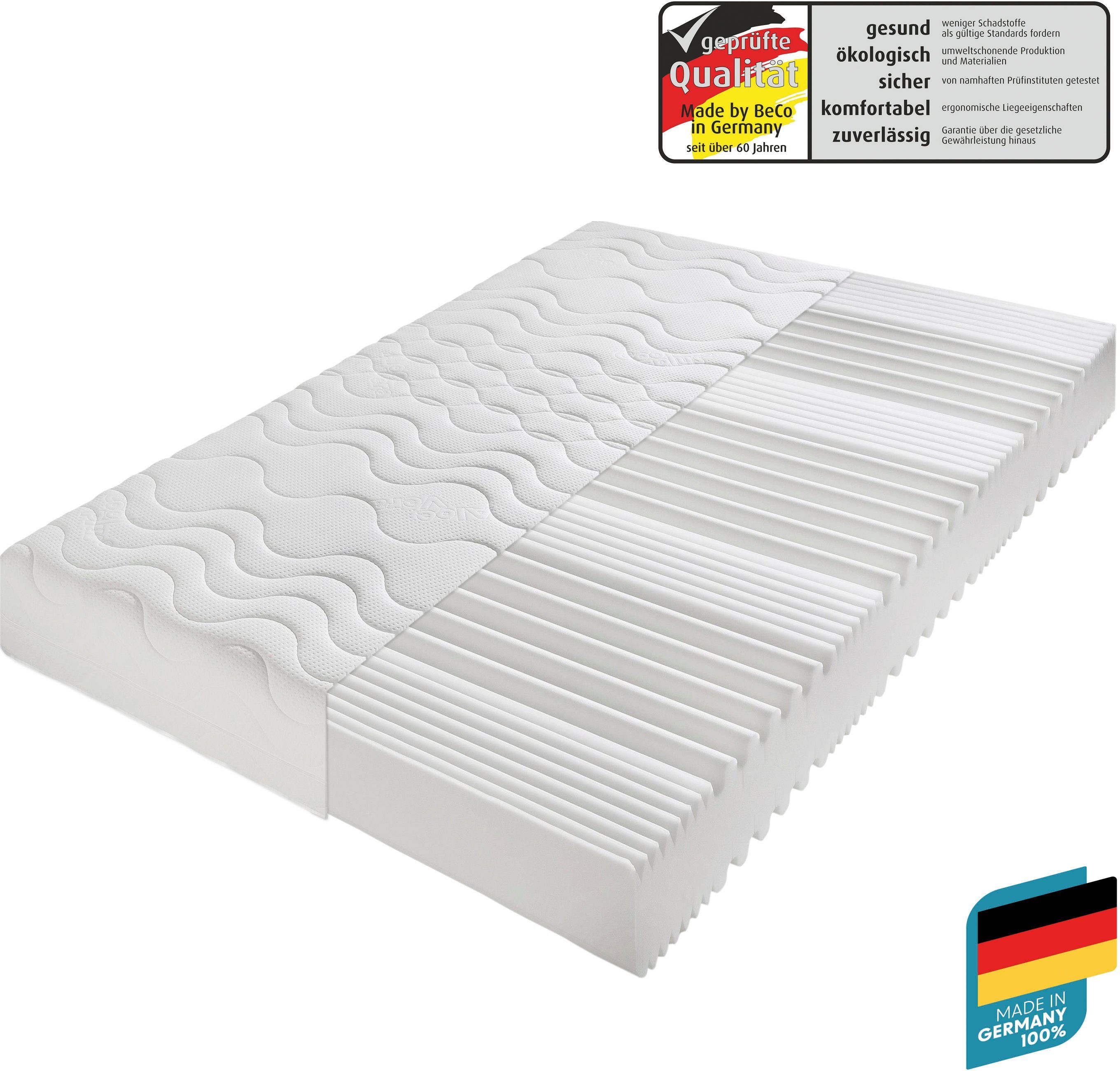 Komfortschaummatratze Premium Cool Plus, Matratze durch 90x200 Beco, cm in Optimales weiteren 25 hoch, Größen, Cool-Plus-Markenfaser Schlafklima und cm