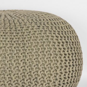 RINGO-Living Stuhl Hocker Mabel in Oliv aus Baumwolle 350x700mm, Möbel