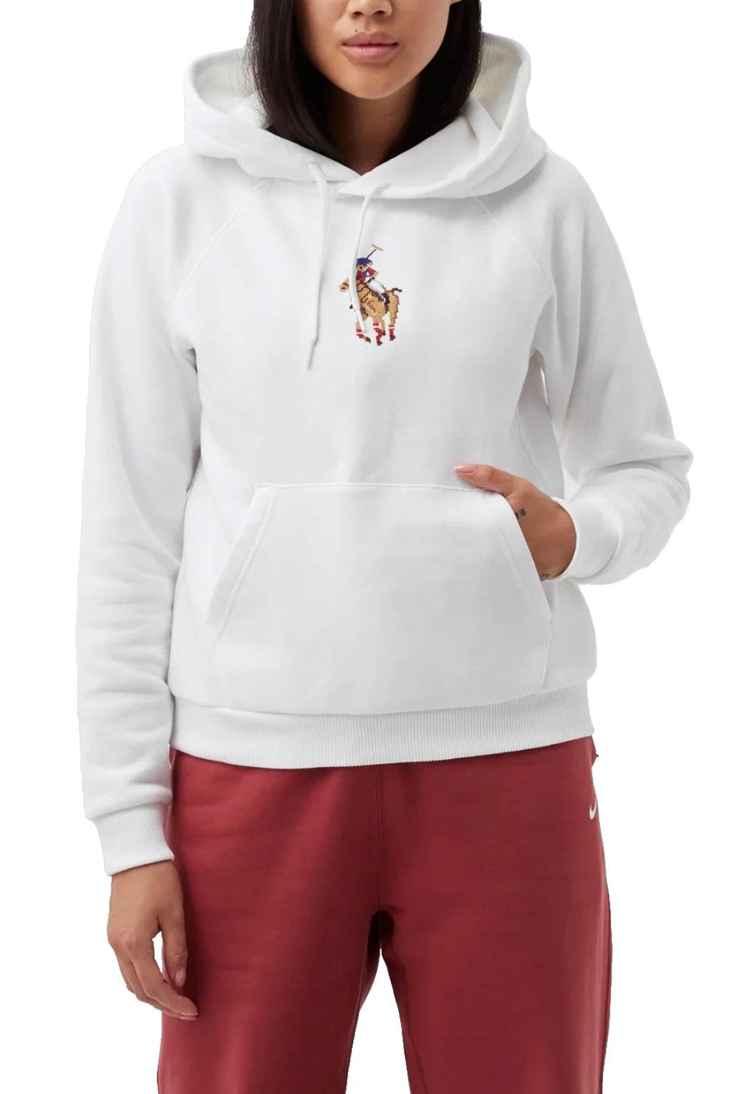 Hoodie Damen Hoodie mit Gesticktem Label-Logo Pony
