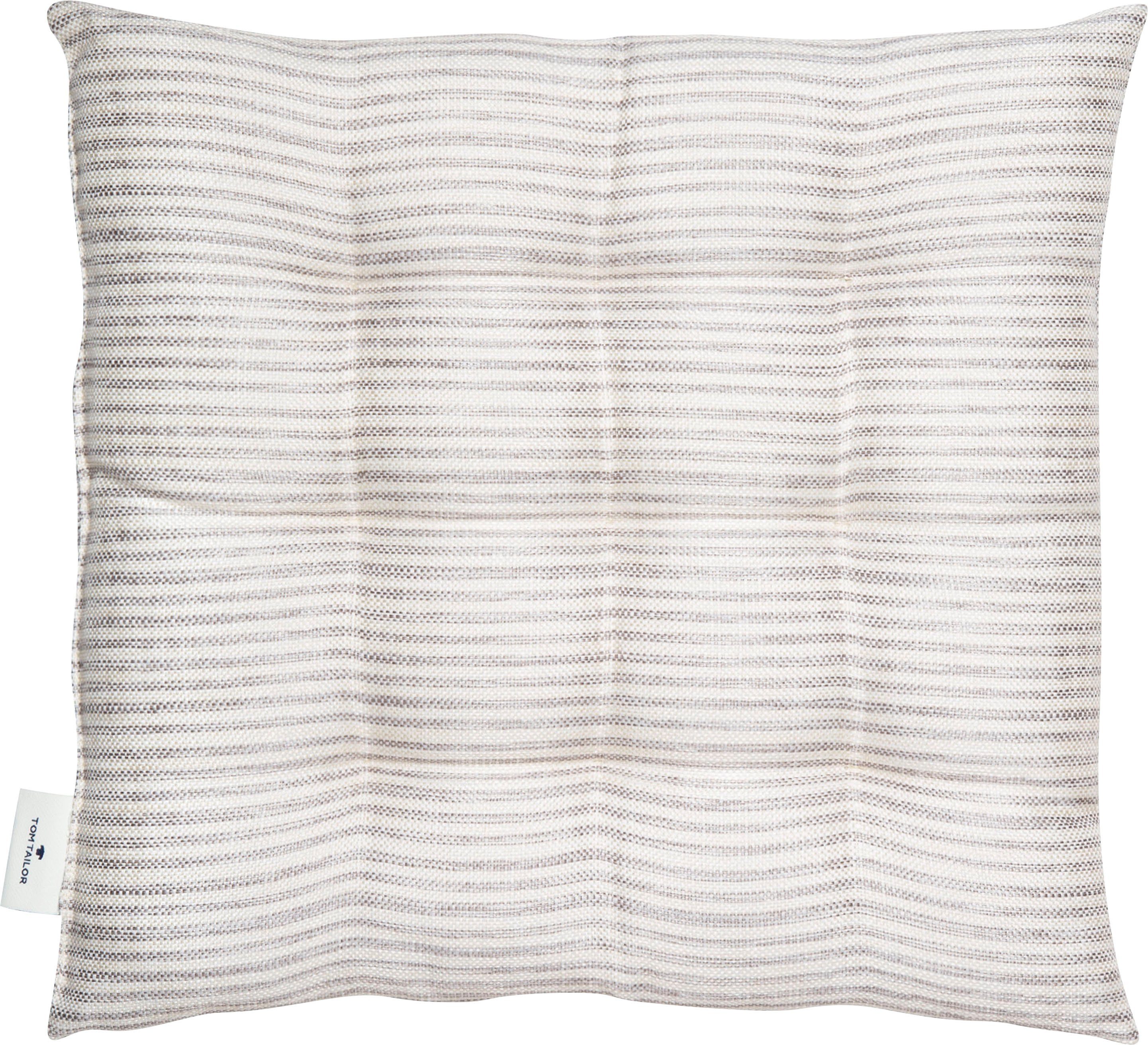 TOM TAILOR HOME Stuhlkissen Fresh mit modernem Nadelstreifendessin Stripe, grau