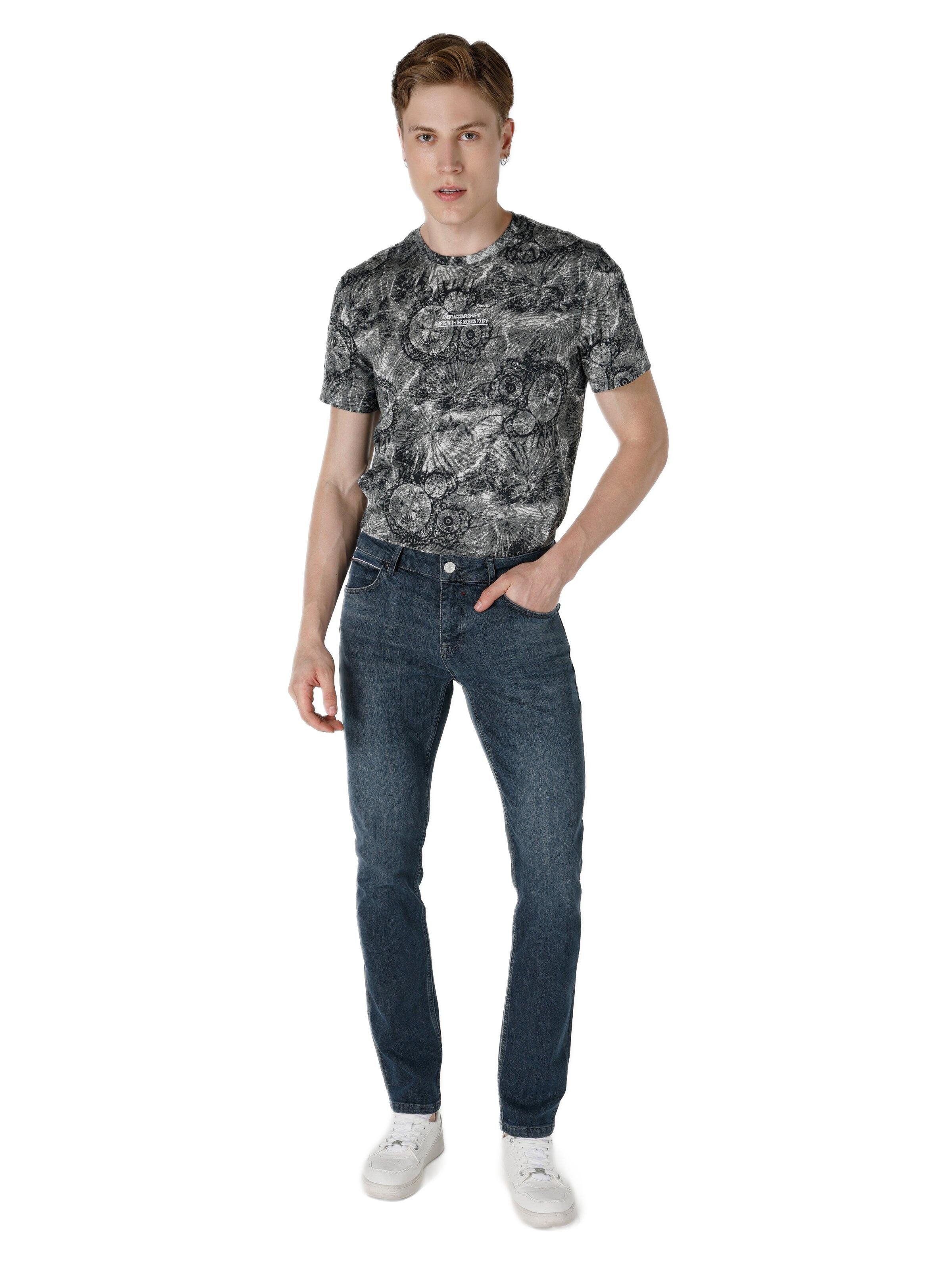 Colins 5-Pocket-Jeans Colins Straight Fit Dunkelblaue Herrenjeans