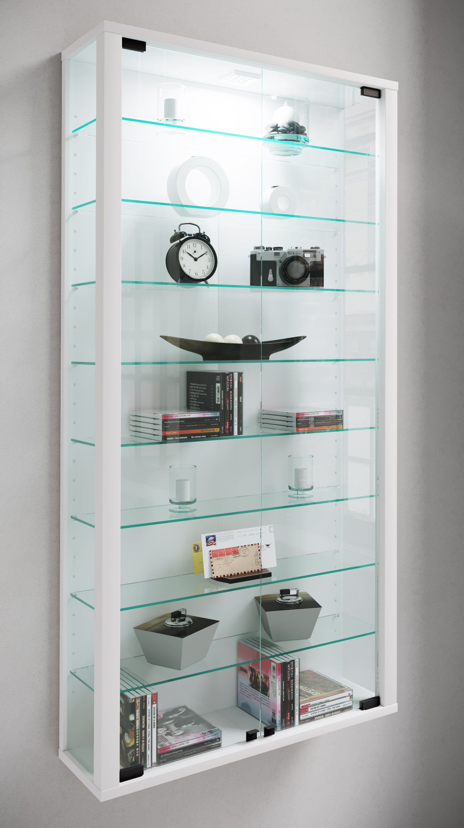 VCM Hängevitrine Wandvitrine Hängevitrine Glasvitrine Vitrosa Maxi