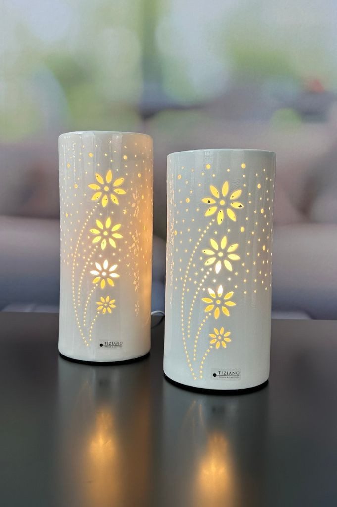 Dekofigur Lampe Tadino creme-weiß