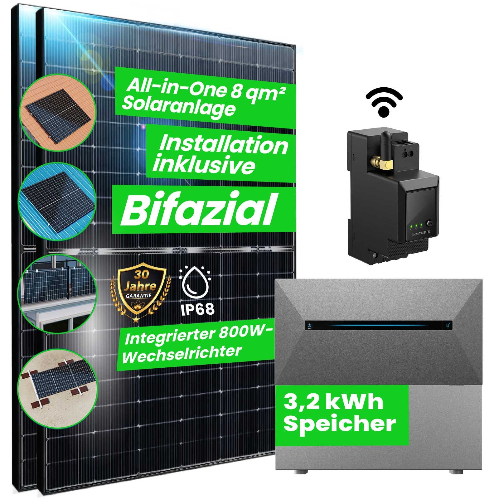 Campergold Solaranlage 2000W All In One Balkonkraftwerk mit Speicher Anker Pro SOLIX 2 E1600