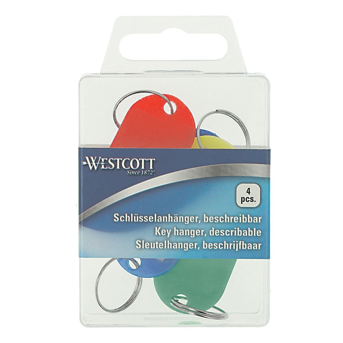WESTCOTT Schlüsselanhänger (4-tlg), mit austauschbarem Etikett günstig online kaufen