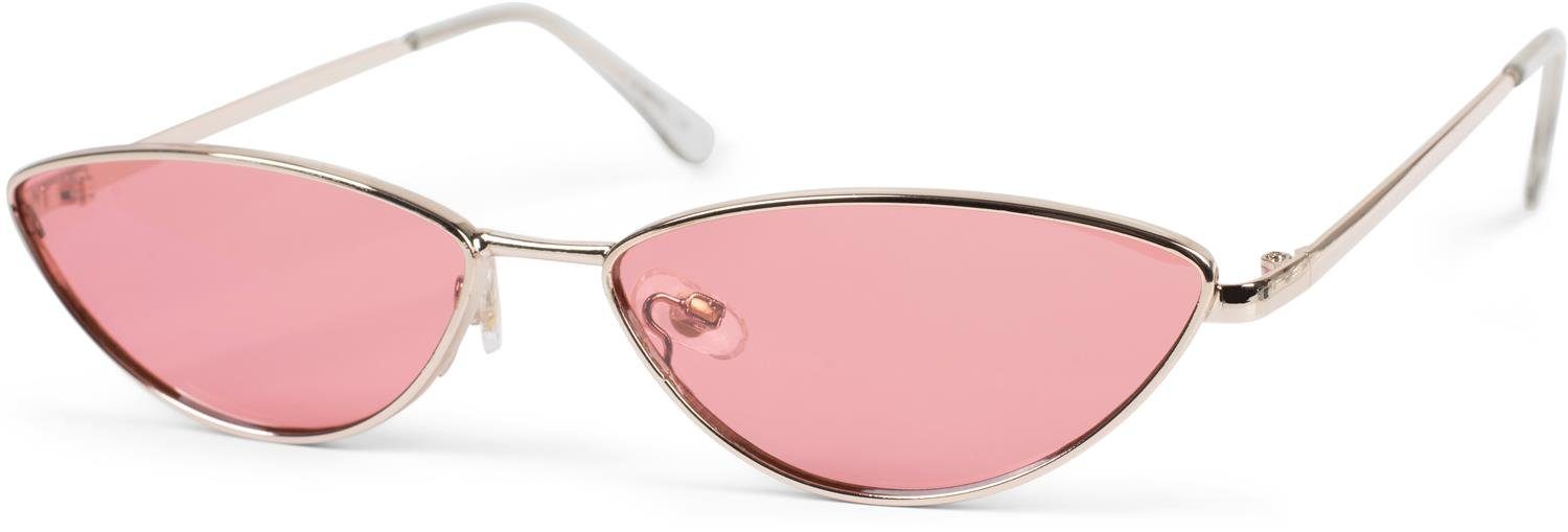 styleBREAKER Sonnenbrille (1-St) Getönt Gestell Gold / Glas Pink getönt