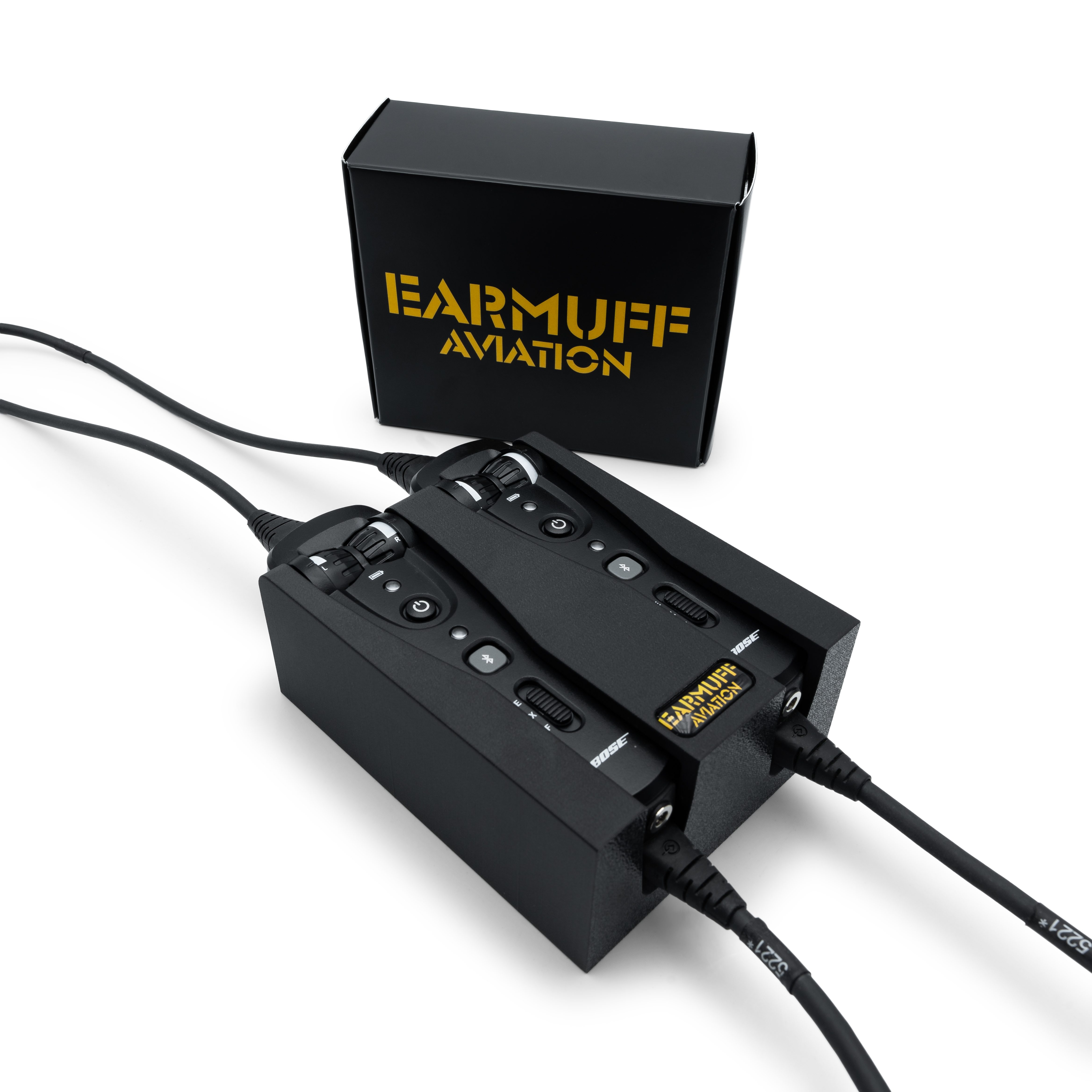EARMUFF Headset-Halterung Bose A20 Doppel-Halterung für Bedieneinheit