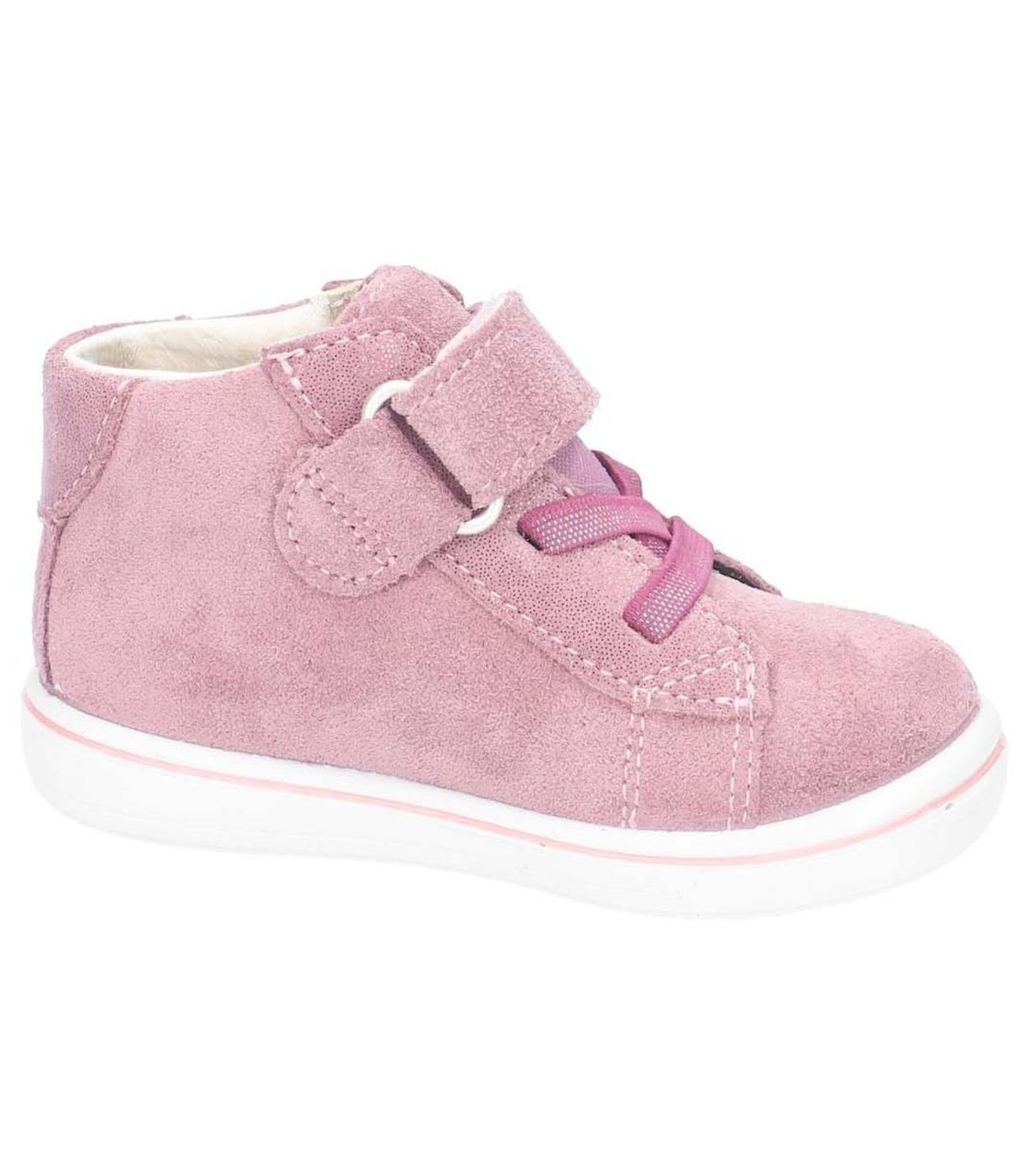 Pepino Ricosta Veloursleder/Textil Rosa Klettschuh Halbschuhe