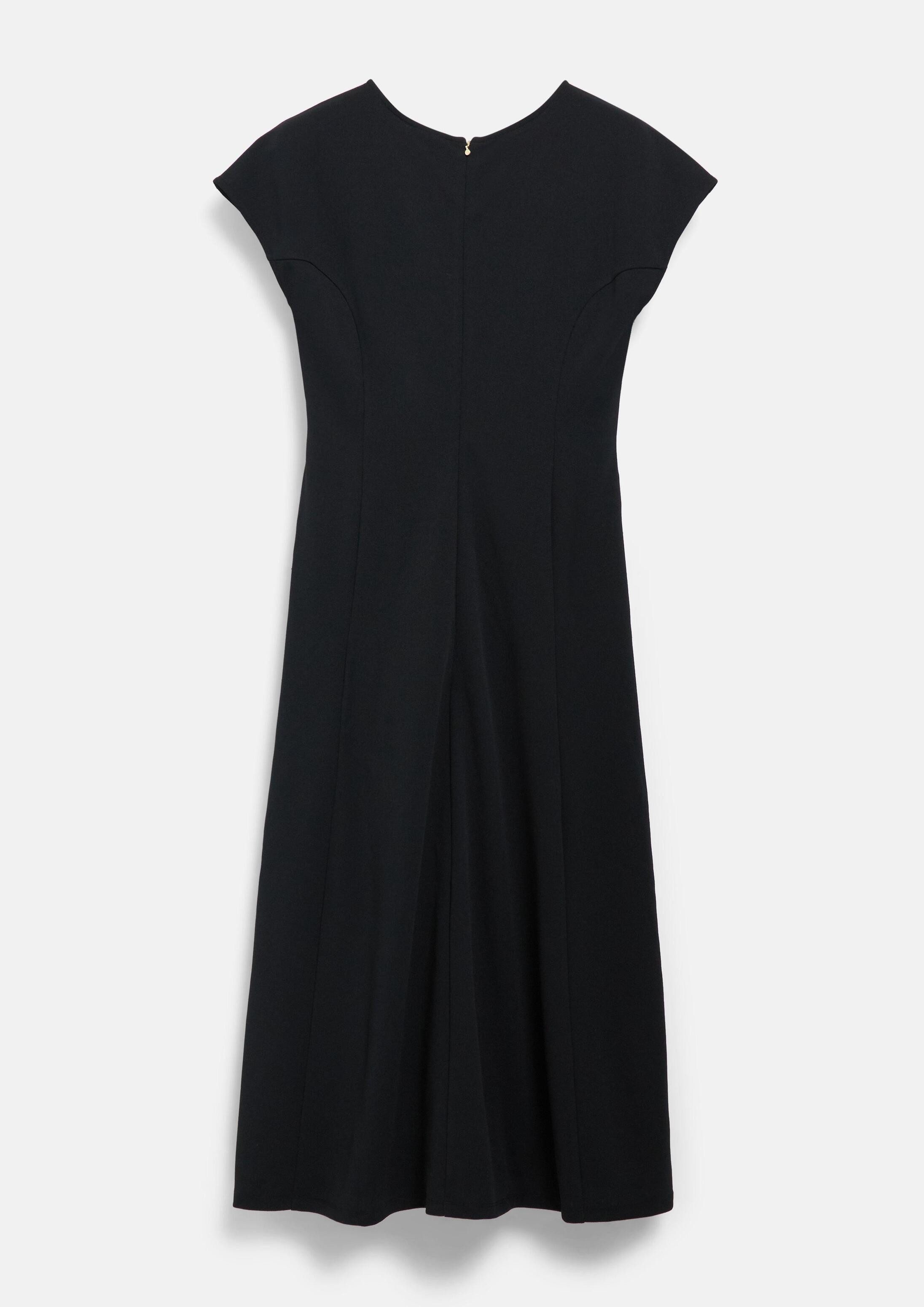 s.Oliver Midikleid Kleid Midi-Kleid mit Teilungsnähten und Eingrifftaschen