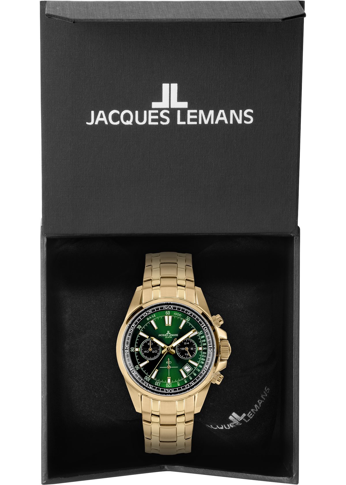 Jacques Lemans Chronograph Liverpool 1-2117ZK, Quarzuhr, Armbanduhr, Herrenuhr, Edelstahlarmband, analog, Tag
