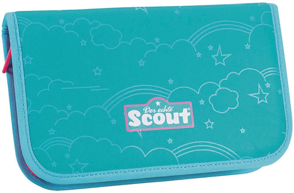 Scout Schulranzen Neo Superflash Extreme, Unicorn (Set, 4-tlg), mit retrorefl. Flächen & 2 Funny Snaps; enthält recyceltes Material