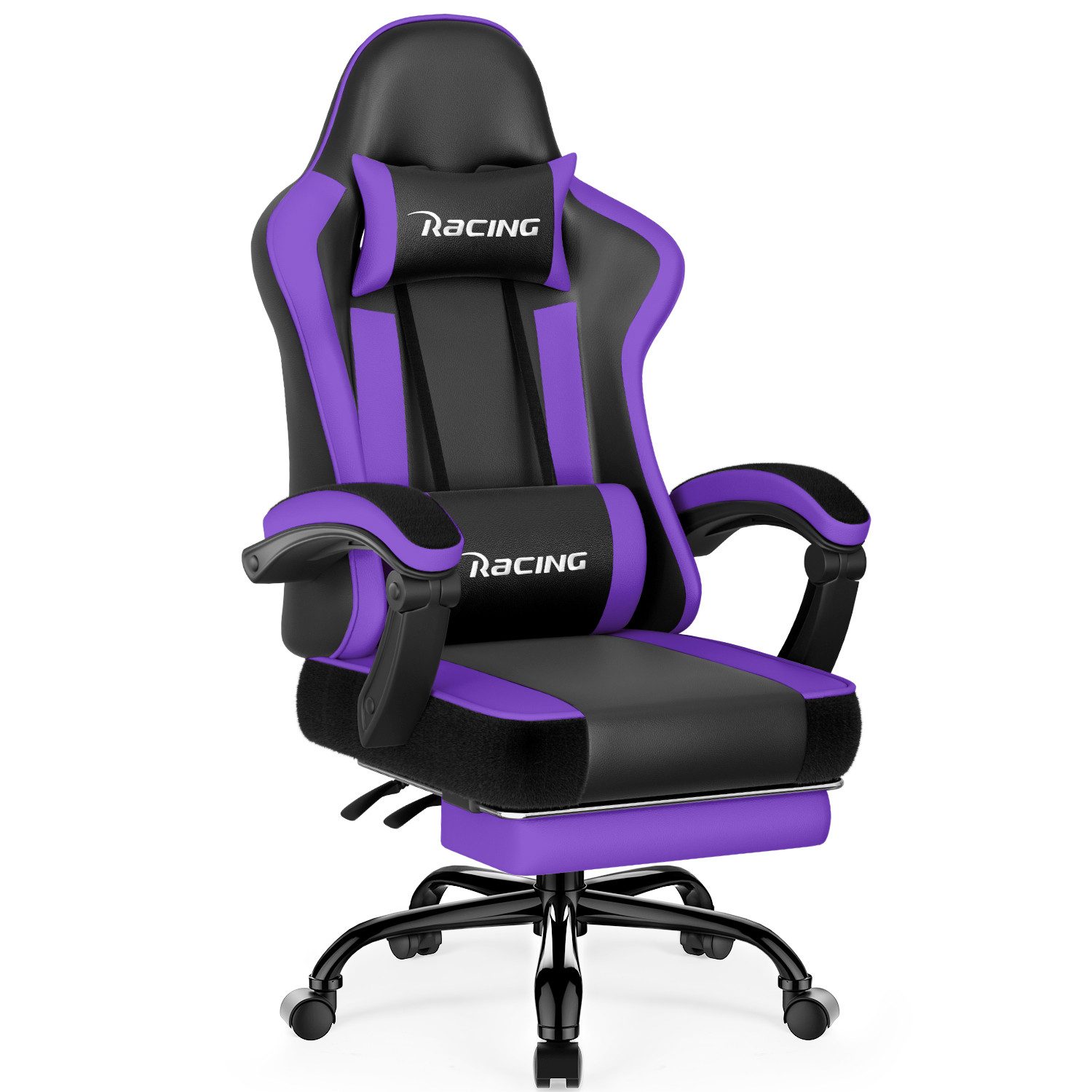Hiazurm Gaming-Stuhl Gaming Stuhl Chair Gamer Sessel - Ergonomischer Gamer Stuhl (Tragkraft 150 Kg), Gamingstuhl mit Fußstütze Kopfstütze und Lordosenstütz PC Sessel