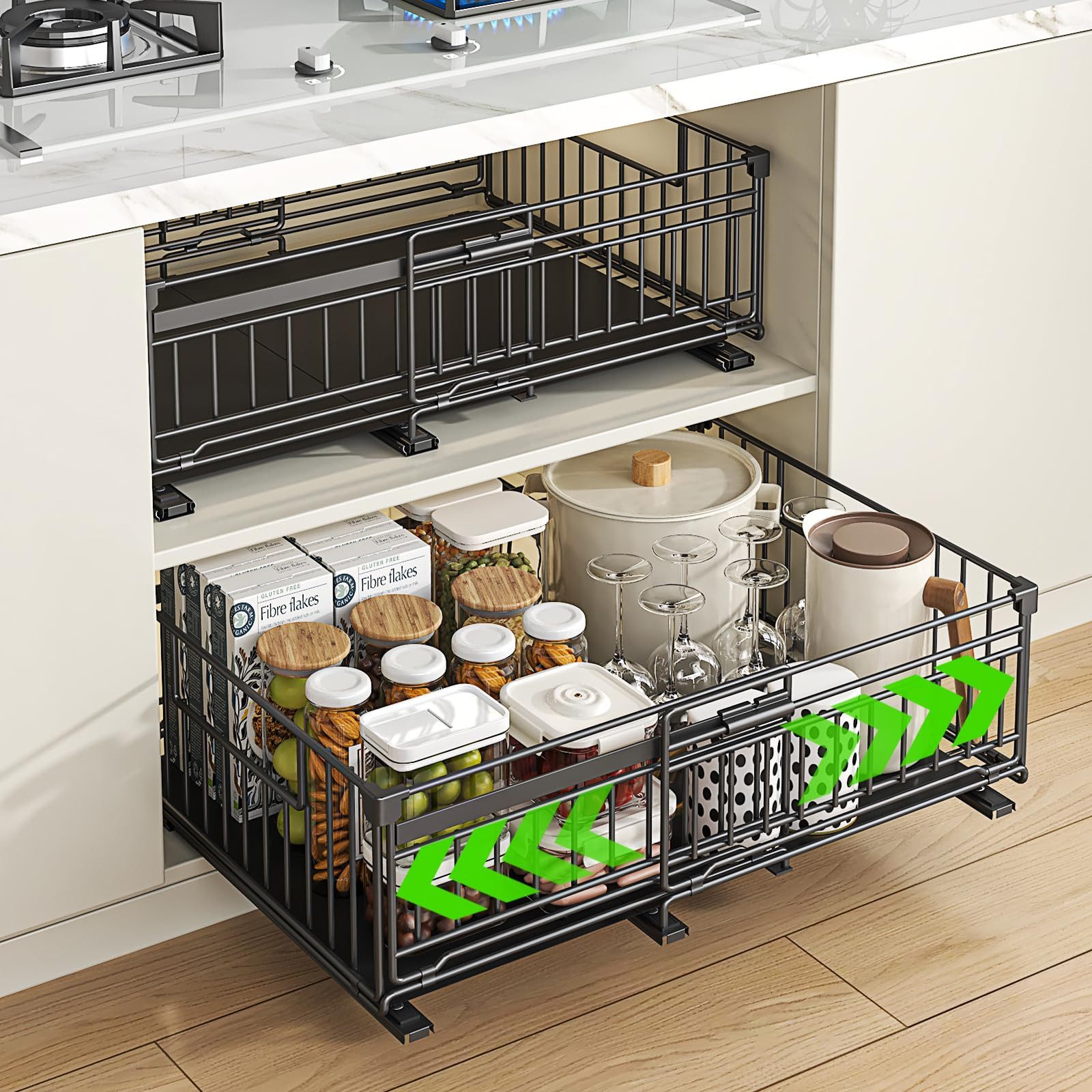 BlingBin Küchenorganizer-Set Teleskopschublade, Ausziehbare Schublade Aufbe günstig online kaufen
