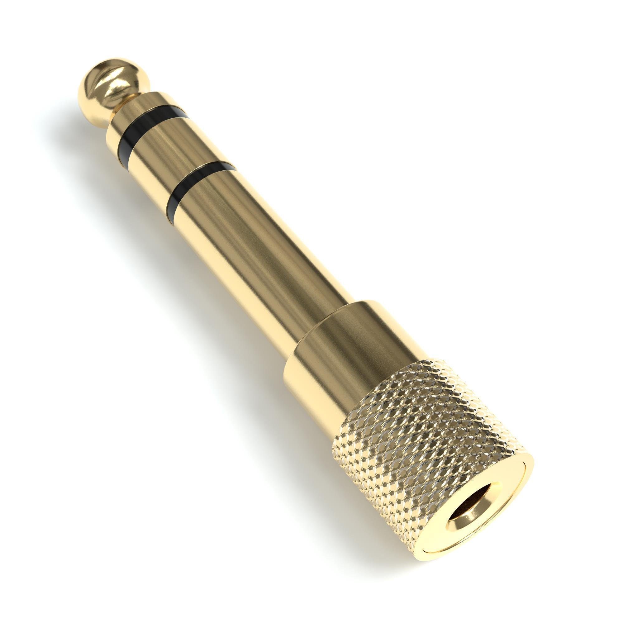 JAMEGA Klinke Adapter 3.5mm auf 6.35mm verGoldete Stecker Aux Stereo Audio Audio-Adapter