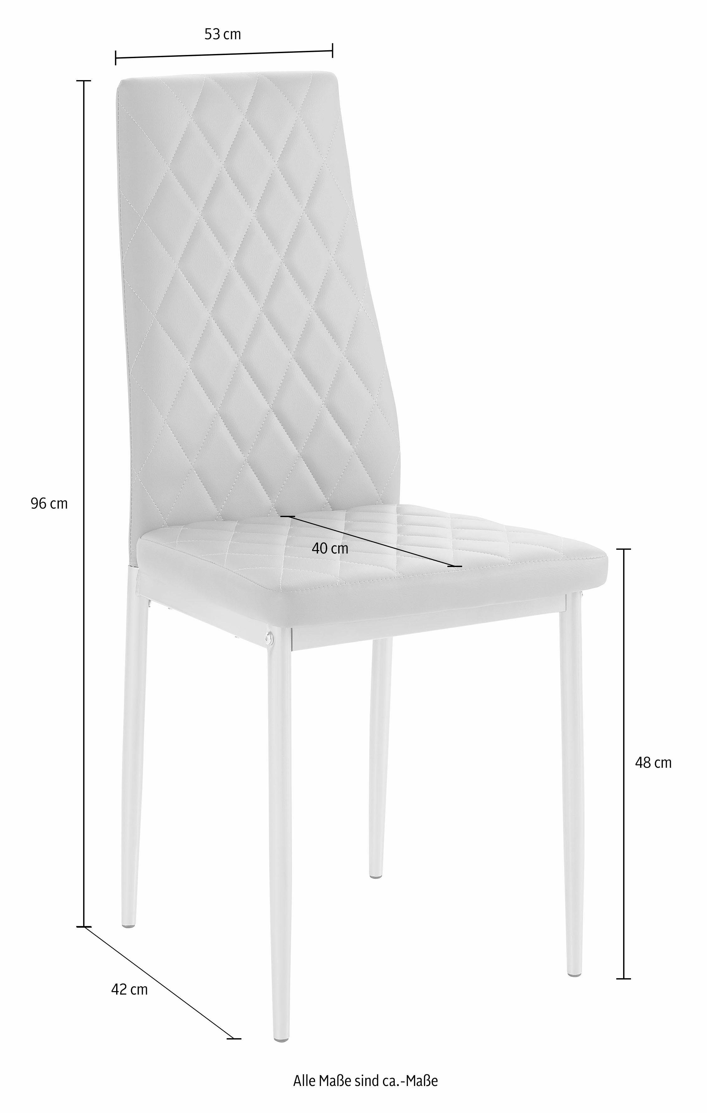 OTTO home Essgruppe, (Set, 5-tlg), mit Tisch in Eichefarben Sägerau, Breite 80 cm
