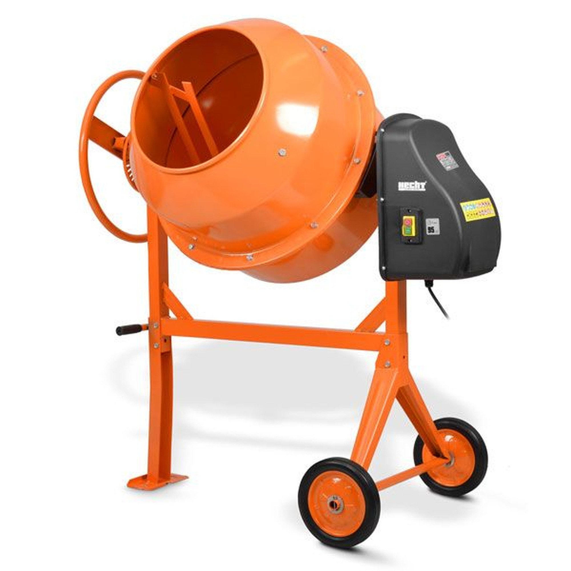 Hecht Бетономешалки mit Fahrgestell Gusseisen 26 U/min 230v, 180 Liter, 850 Watt