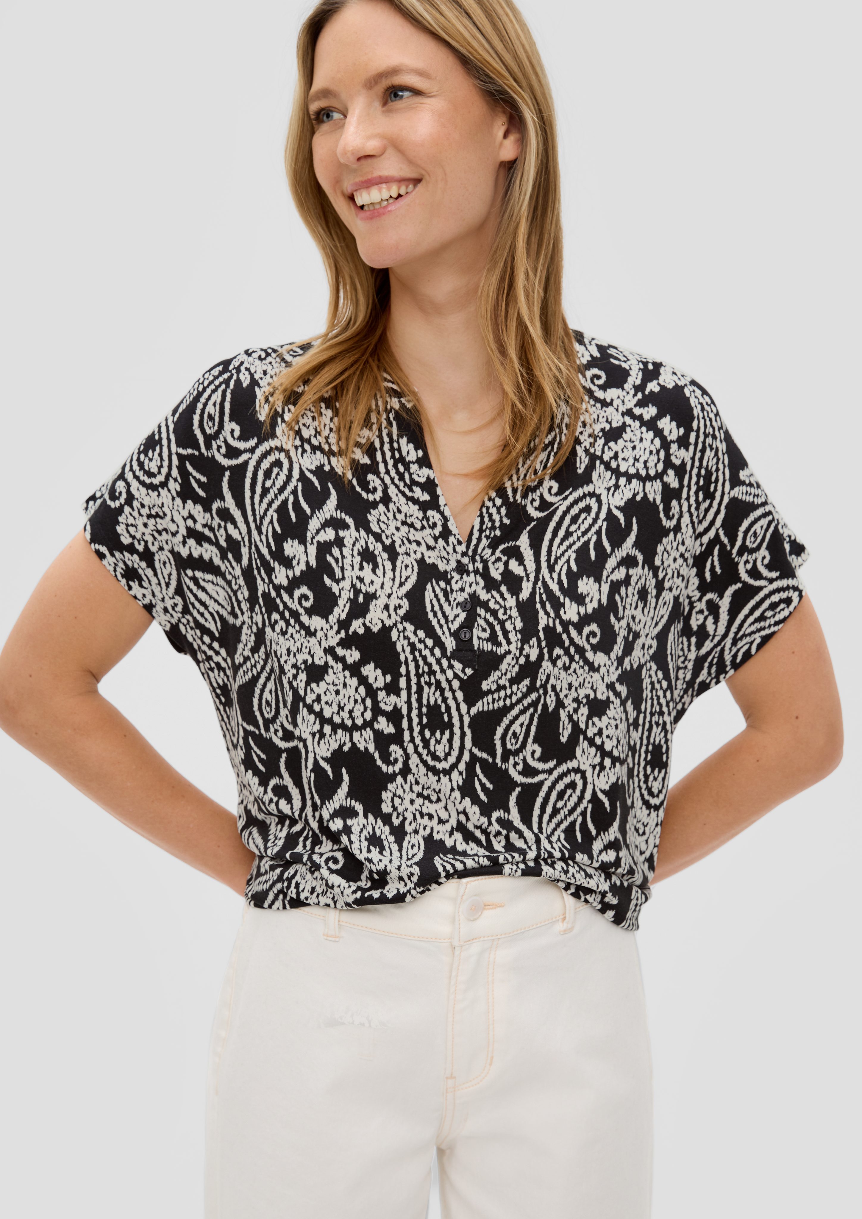 s.Oliver Shirttop T-Shirt aus Viskosestretch