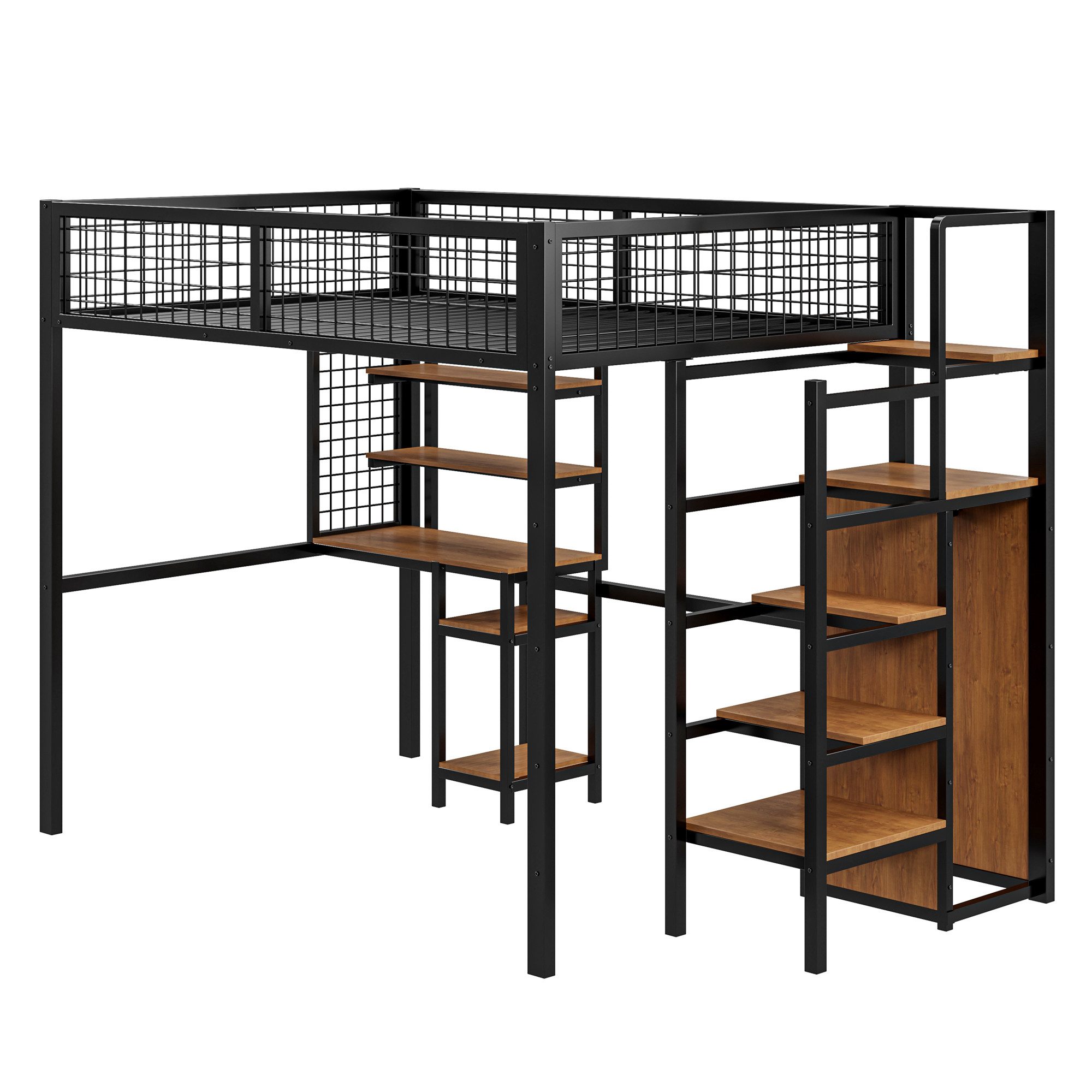 REDOM Metallbett Hochbett Einzelbett Stauraumbett Funktionsbett günstig online kaufen