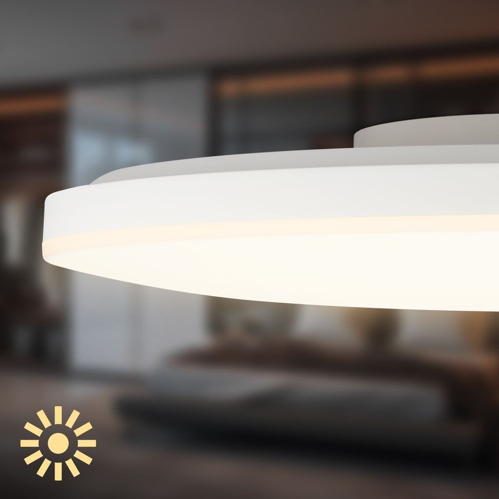 Briloner Leuchten LED Deckenleuchte LED Deckenlampe, LED fest integriert, 3000K - Warmweiß, 36x6,5 cm, Wohnzimmer, Schlafzimmer, Flur, Küche