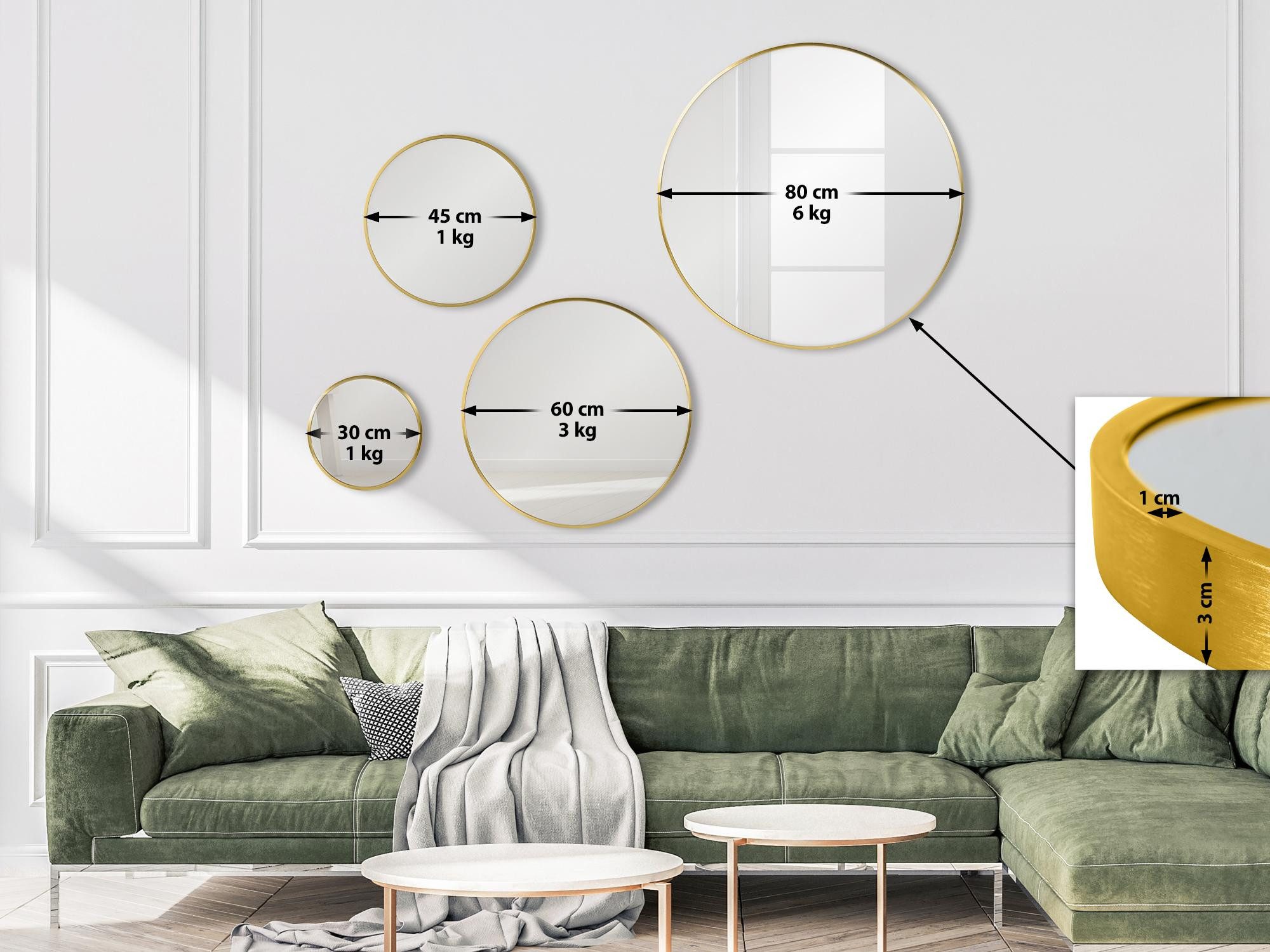 CLP Wandspiegel Wandspiegel Elsie, Rund, Modern günstig online kaufen