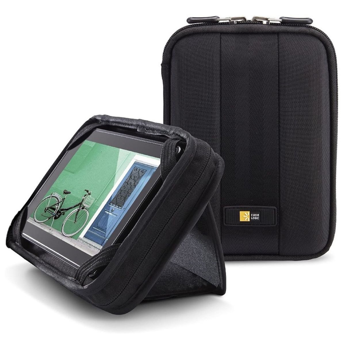 Case Logic Tablet-Hülle Universal Hardcase Schutz-Hülle Tasche Schwarz 7 Zoll, Etui Case Schale Ständer für Tablet PC Tab eReader ebook-Reader 7"