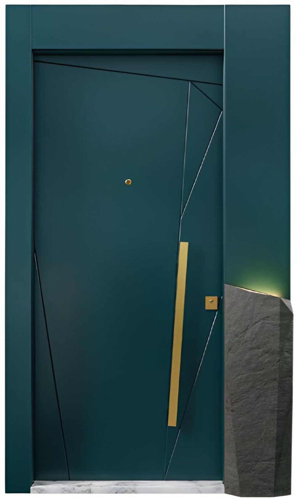 JVmoebel Haustür Dunkelgrüne Eingangstür Robuste Sicherheitstüren Schloßtüren, Made in Europa