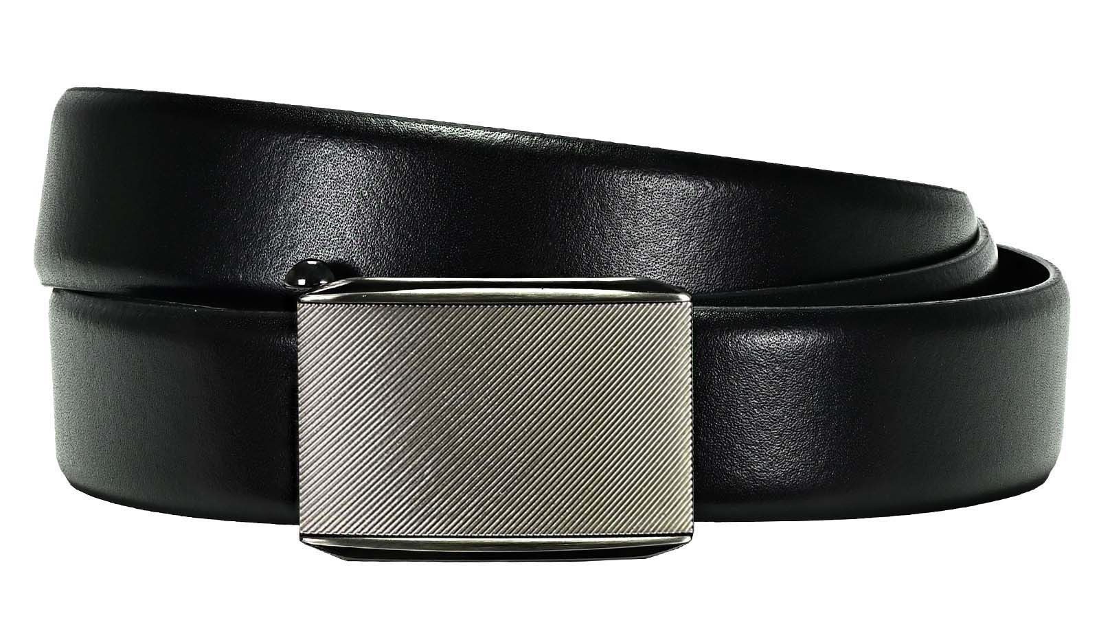 LLOYD Men’s Belts Ledergürtel LLOYD-Automatic-Leder-Gürtel 35mm, kürzbar, bombiert, BLACK