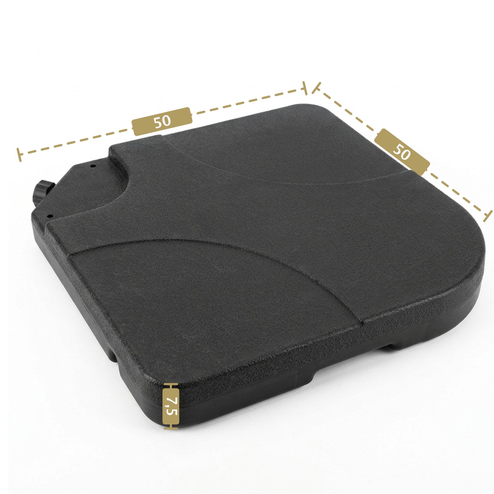 HAGO Schirmhalter Schirmständerplatten Sonnenschirmständer Gewichtsplatten Schirmfuß, 4 tlg.