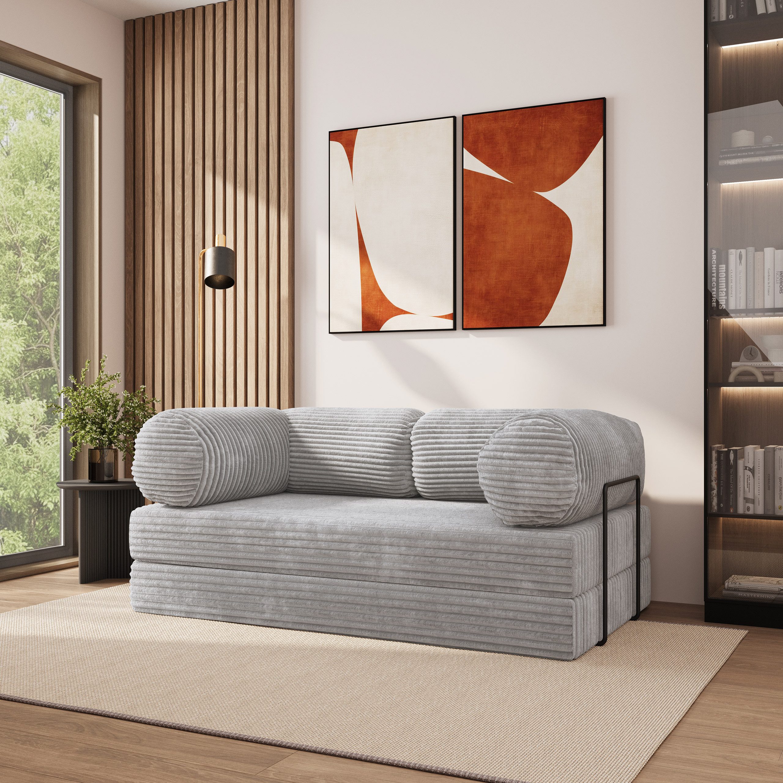 Masseno Sofa ALVIO mit Schlaffunktion, Schlafsofa, Schaumstoffsofa