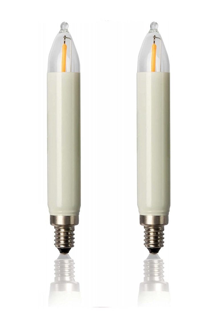 Hellum LED-Leuchtmittel 2 x LED-Schaftkerze Filament E10 16V 0,5W