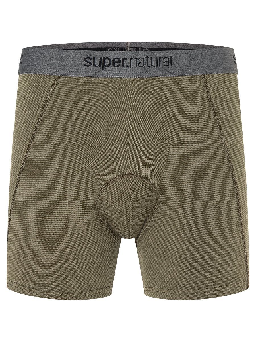 GRAVIER Merino Funktionsboxer SUPER.NATURAL mit PADDED Stone Polster Merino-Boxershort Boxershort Grey M