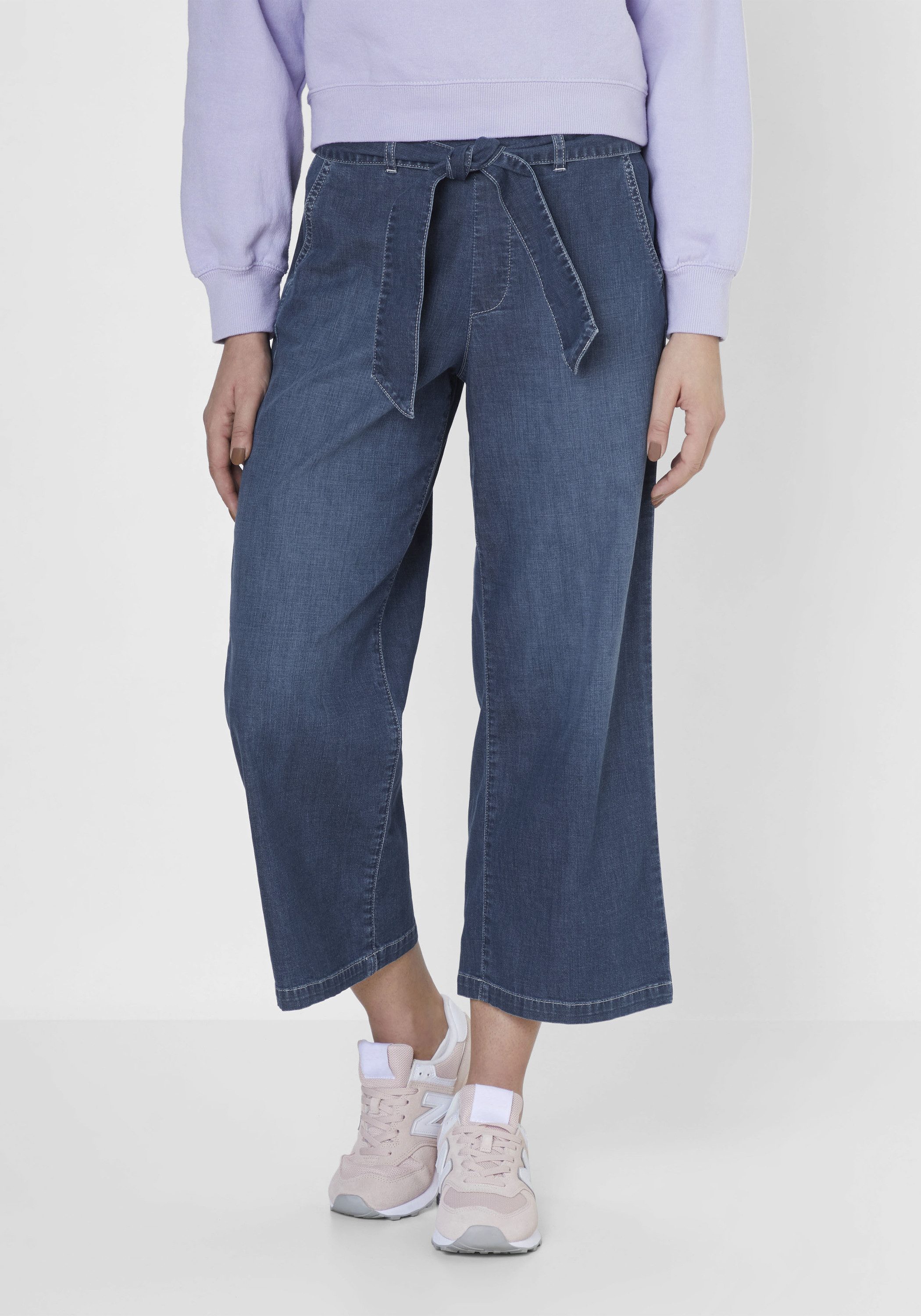 Paddock's Culotte Culotte Denim mit elastischem Bund und Jeans Band