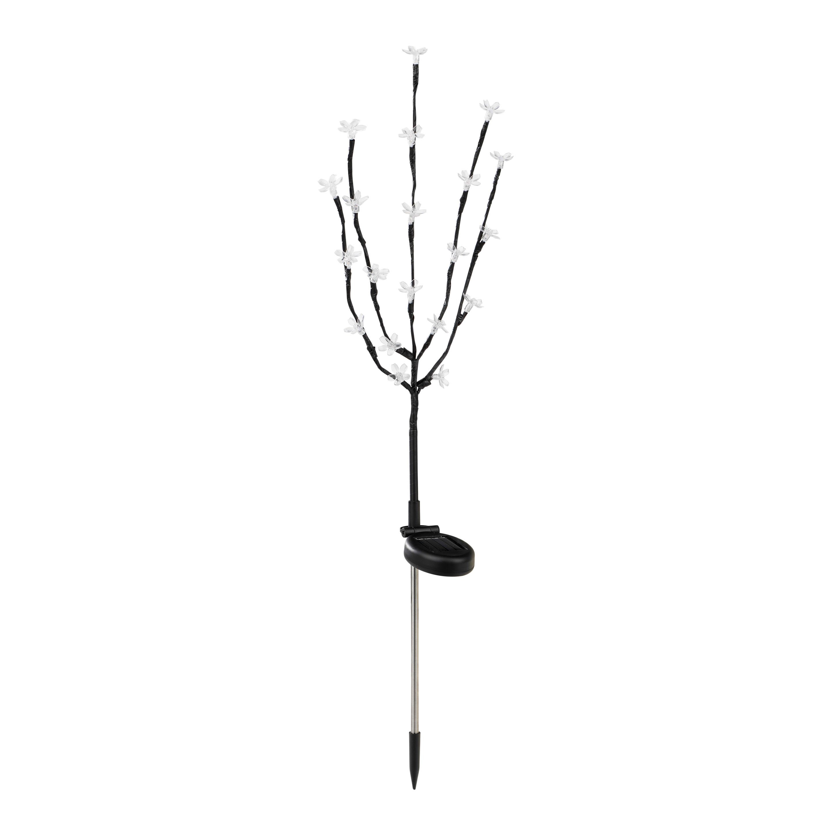 Spetebo Gartenstecker LED Solar Kirschblüten Stecker günstig online kaufen