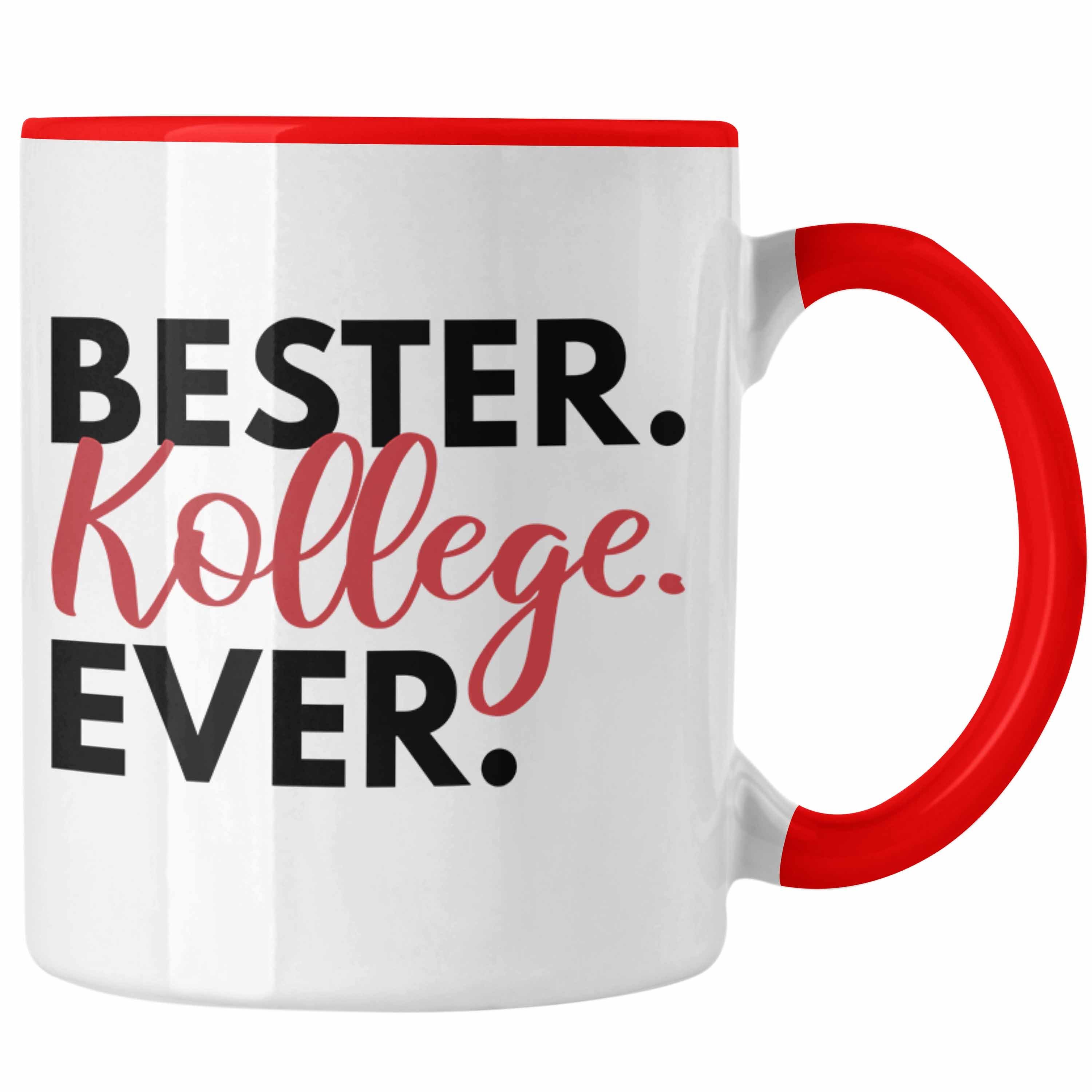 Tasse Kaffeetasse Bester Lieblingskollege Büro Kollege Trendation - Rot Abschiedsgeschenk Geschenk Trendation Tasse Kollegen