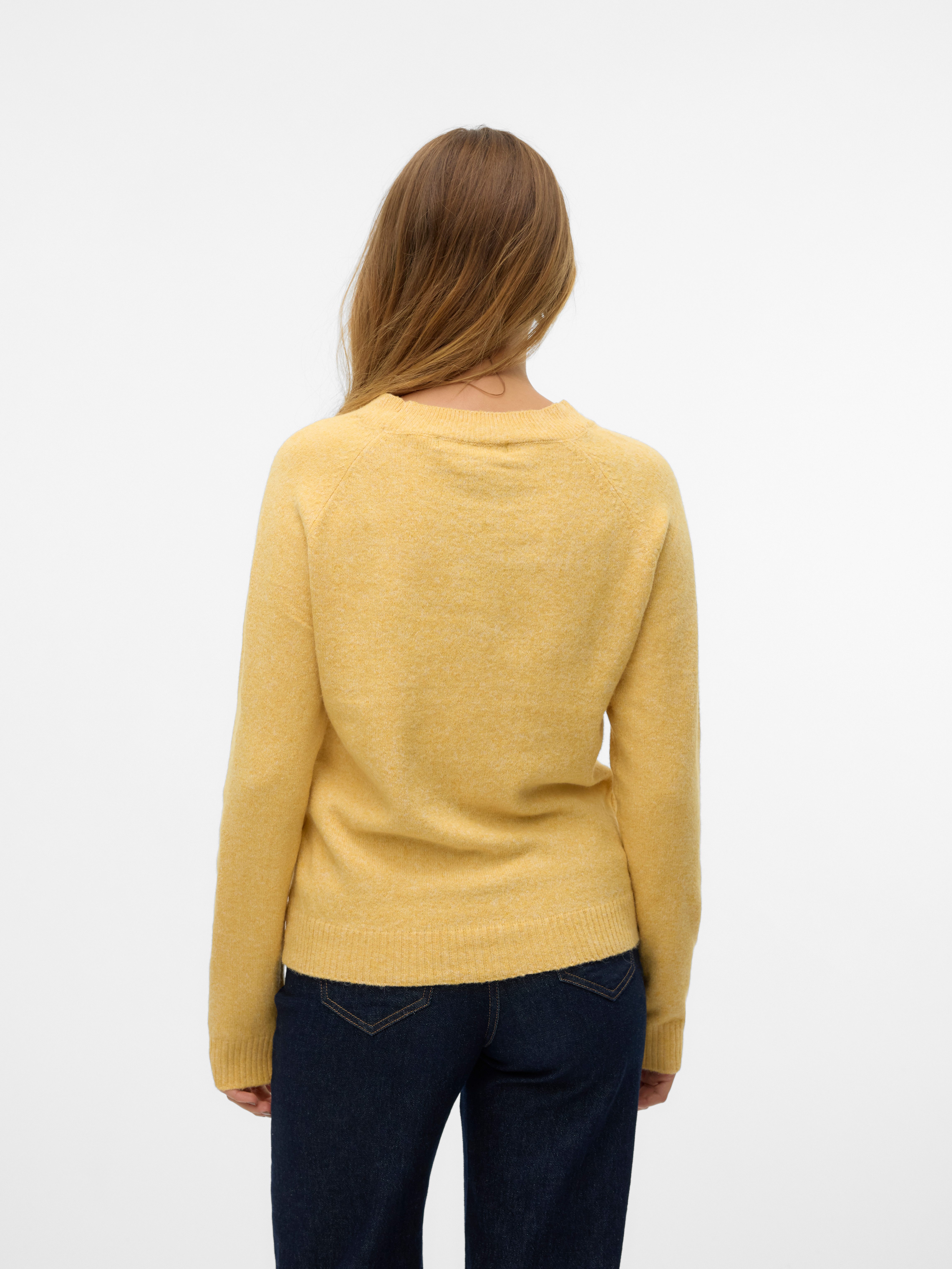 Vero Moda Rundhalspullover VMDOFFY LS O-NECK BLOUSE GA NOOS Materialmix, regular fit