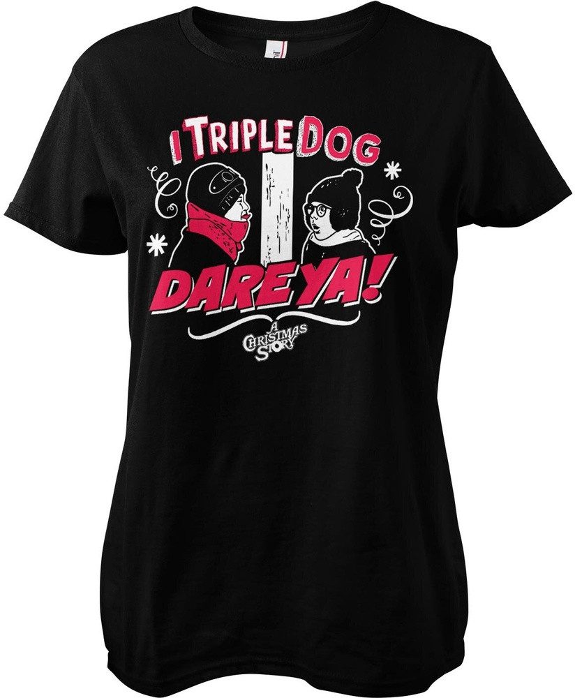 A Christmas Story T-Shirt I Triple Dog Dare Ya Girly Tee