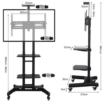 Yaheetech TV-Ständer, (bis 75,00 Zoll, TV Standfuß mit Tablett)