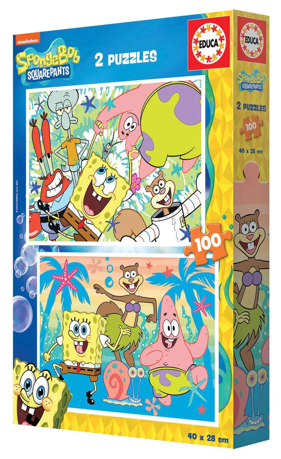 Hutter Trade Selection Puzzle Educa - Spongebob Schwammkopf - Puzzle 2x100 günstig online kaufen