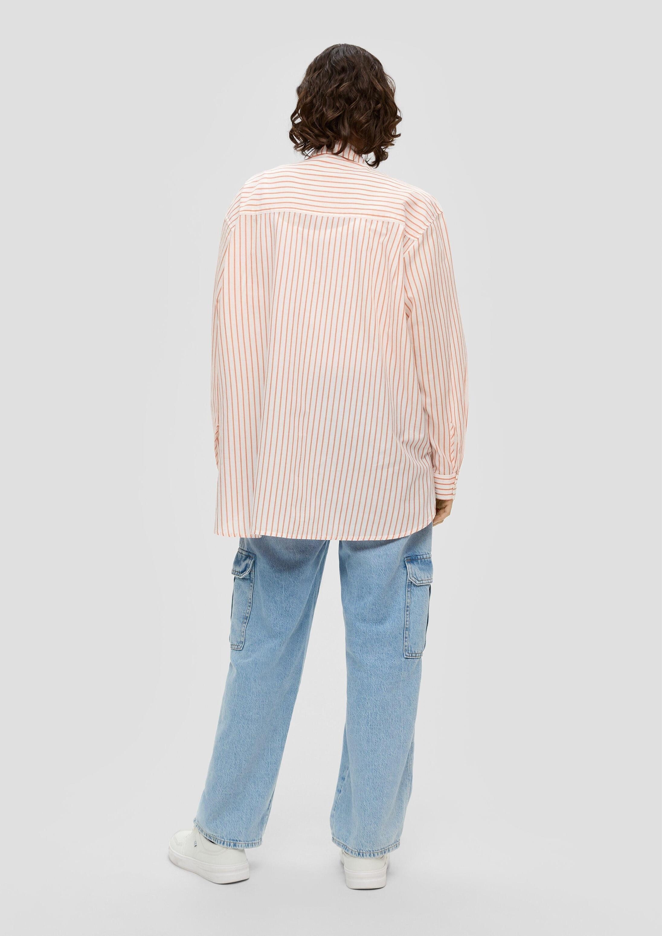 QS Langarmbluse Bluse Longbluse mit Streifen