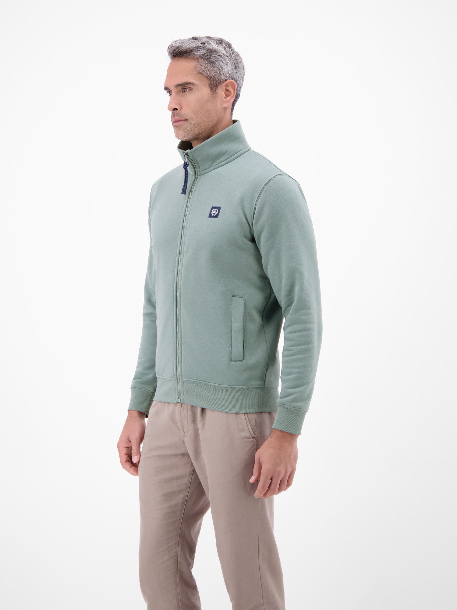 LERROS Sweatjacke Sweatjacke aus atmungsaktivem Baumwollmischgewebe