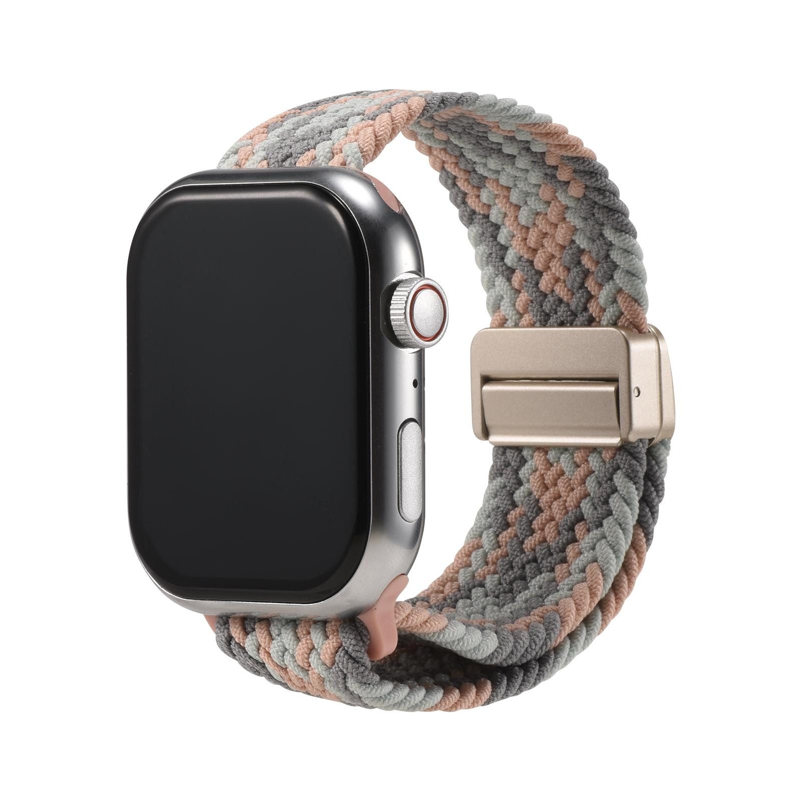 CoolGadget Smartwatch-Armband Fitnessarmband aus Nylon iWatch, für Apple Watch 1 2 3 4 5 6 7 8 9 10 11 SE 1 2 3 38 40 41 42 mm