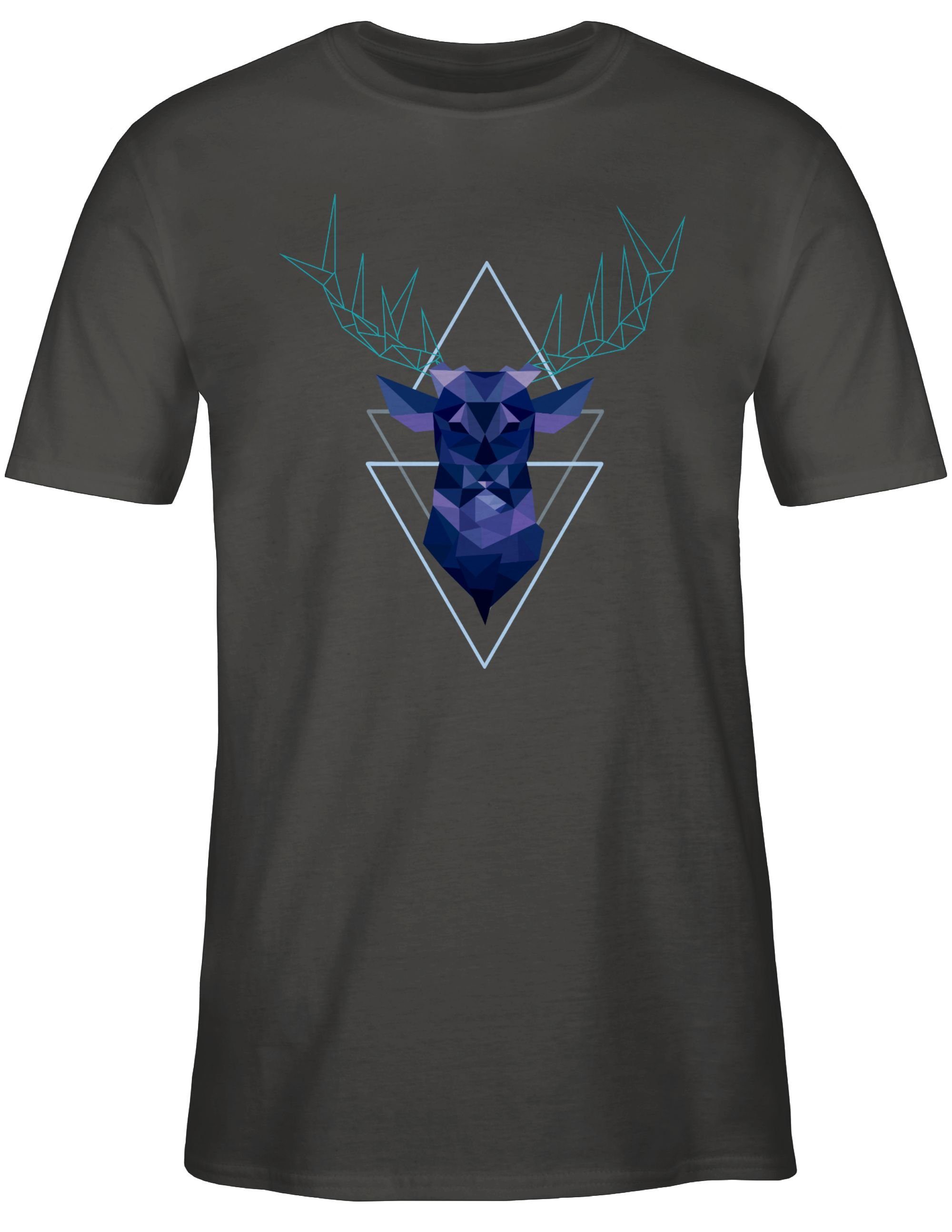 Shirtracer T-Shirt Geometrischer Hirsch - blau günstig online kaufen